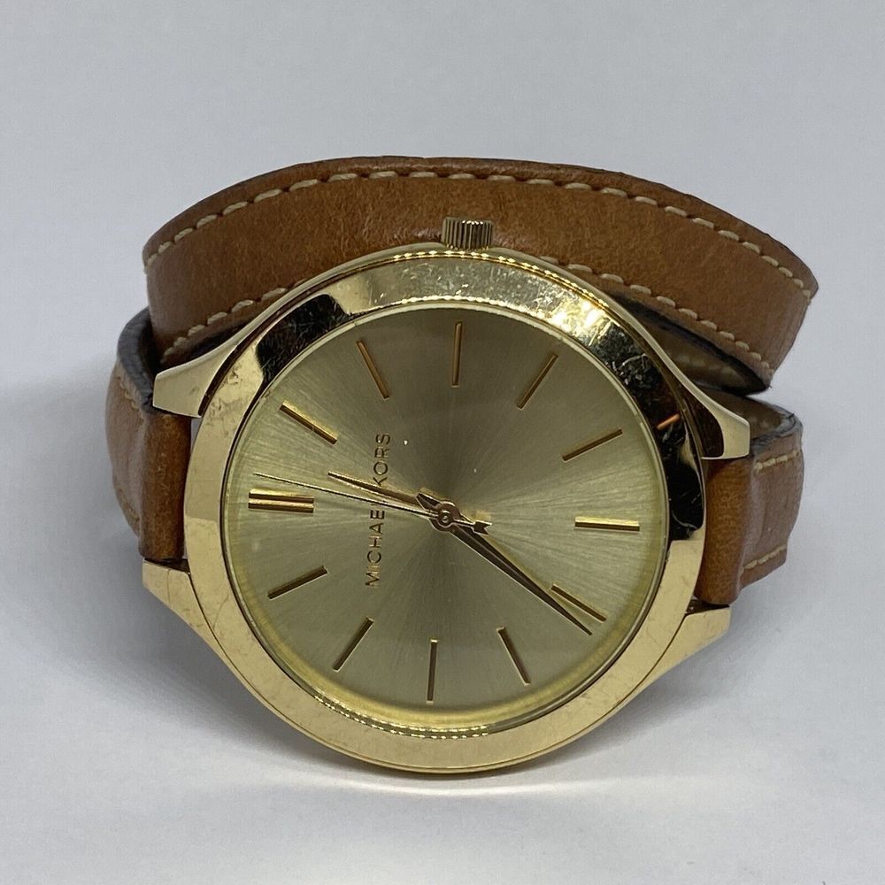 Michael Kors MK2256 Women's Brown Leather Analog Dial Quartz Wrist Watch MP180 - Picture 7 of 12
